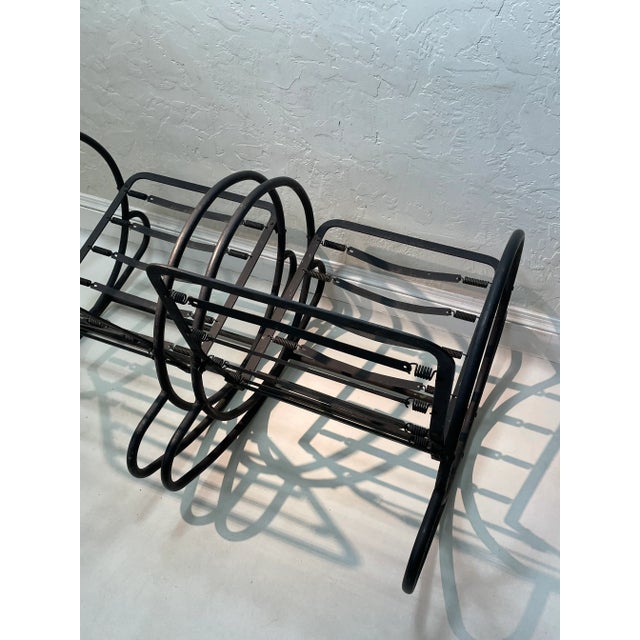 Metal 1930s American Art Deco Streamlined Tubular Steel “Hoop” Rocking Chair- Set of 2 For Sale - Image 7 of 8