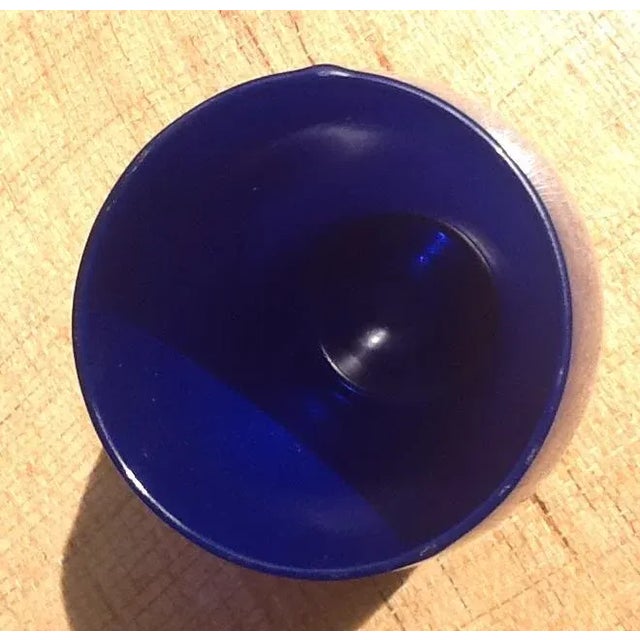 Contemporary Cobalt Blue Mexican Art Glass Vase For Sale - Image 3 of 5
