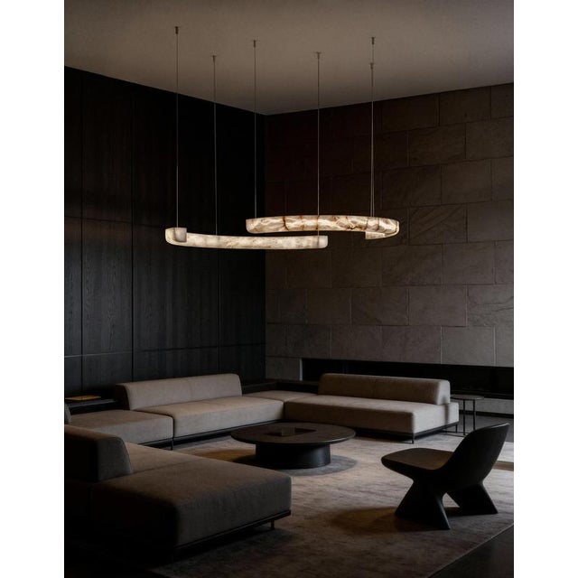 Metal Kleo Pendant Lamp by United Alabaster For Sale - Image 7 of 11
