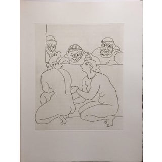 André Derain, Erotic Nude - Etching from Le Satyricon For Sale