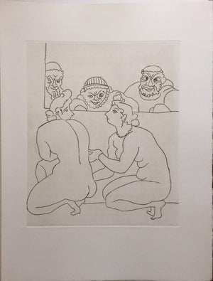André Derain, Erotic Nude - Etching from Le Satyricon