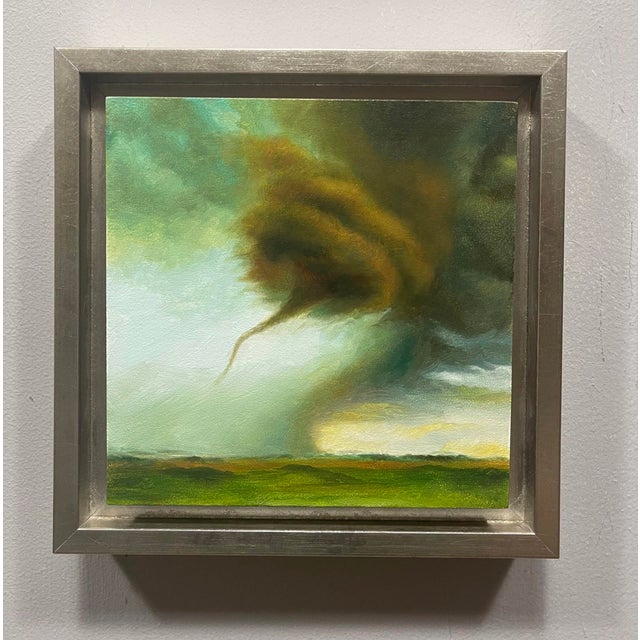 In "Funnel II," swirling forms and dynamic colors evoke the power of nature, capturing the essence of a tornado emerging...