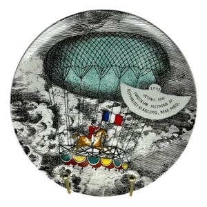 Hot Air Balloon Plate by Piero Fornasetti, Italy, 1955