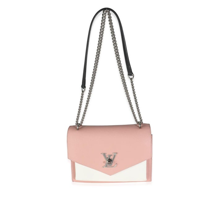 Animal Skin Pink Cream Tricolour Soft Calfskin MyLockme BB For Sale - Image 7 of 8