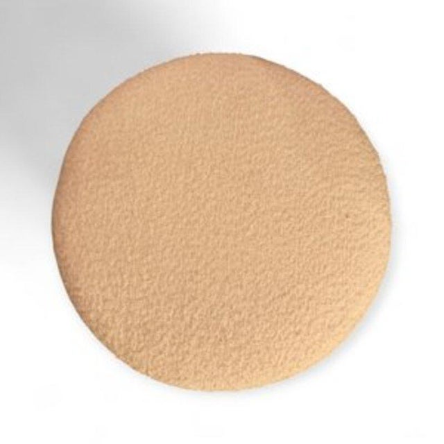 Brutalist Wooden and Bouclé Poufs, Set of 2 For Sale - Image 4 of 5