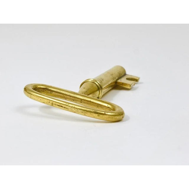 Large Austrian Brass Key Cork Screw by Carl Auböck, 1950s For Sale - Image 9 of 13