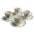 Vintage Hutschenreuther Germany Noblesse Audubon Bird Porcelain Demitasse Cups & Saucers, Set of 4 For Sale