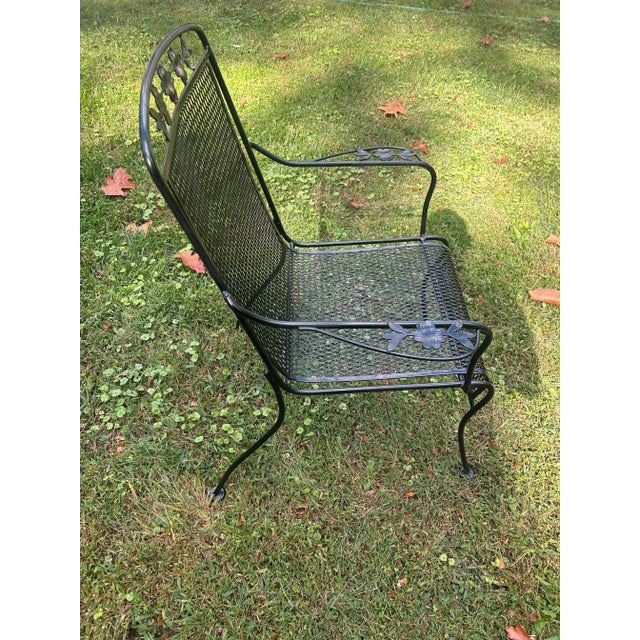 Beautiful Wrought Iron, attributed to Woodard Patio Set Table and 4 Chairs ** For Sale In Washington DC - Image 6 of 7