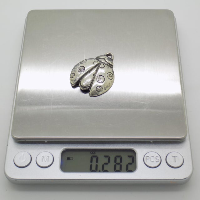 Vintage Italian Handmade Genuine Sterling Silver 925 Ladybug, 1980s For Sale - Image 9 of 12