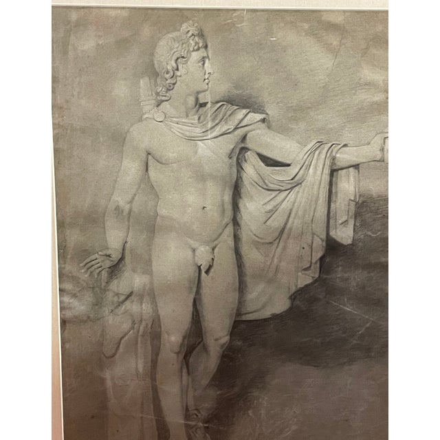 Traditional Large 19th C. Academy Drawing Presented in a Period Empire Frame For Sale - Image 3 of 14