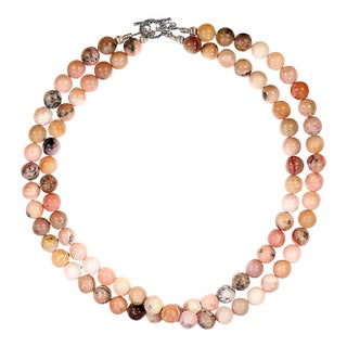 Ajd 18 Inch Two Strand Pink Peruvian Necklace For Sale