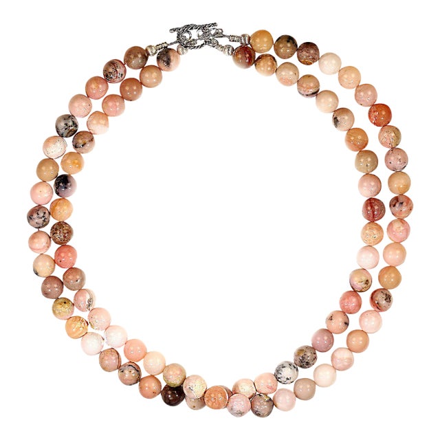 Ajd 18 Inch Two Strand Pink Peruvian Necklace For Sale