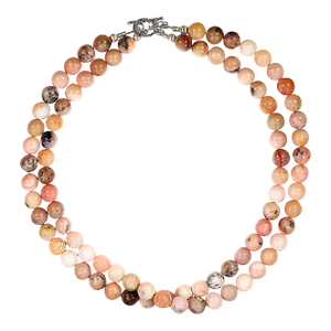 Ajd 18 Inch Two Strand Pink Peruvian Necklace