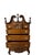 Elegant Queen Anne style highboy featuring a graceful bonnet top, carved shell motifs, brass hardware, and cabriole legs...