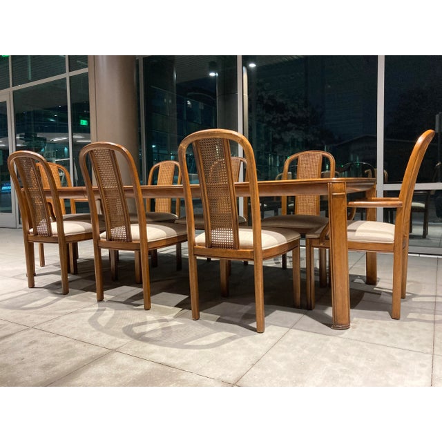 Drexel Chinoiserie Dining Set in Solid Mahogany - 9 Pieces For Sale - Image 11 of 13