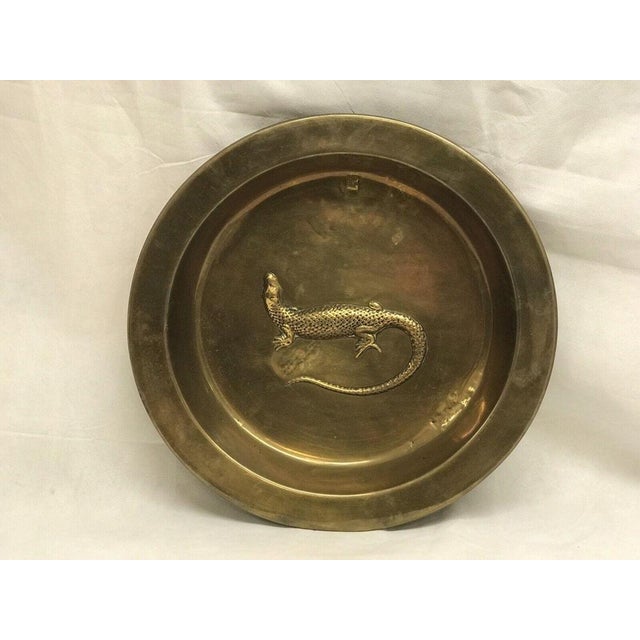 Arts and Crafts Wall Charger in Brass and Copper For Sale - Image 6 of 6