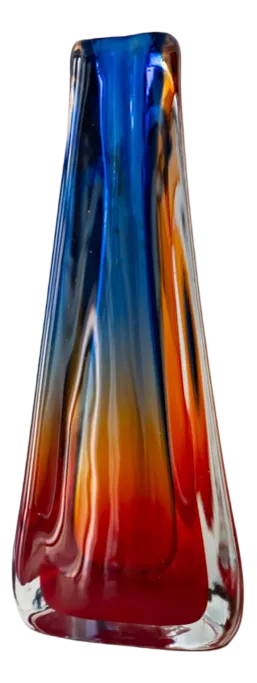 Sommerso Murano Glass Vase, 1960s