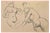 Jean Chapin, Posing Nude, Charcoal Drawing, 1950s For Sale