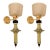 1990s Mid-Century Modern Olive Green and Beige Murano Glass Sconces - Pair For Sale