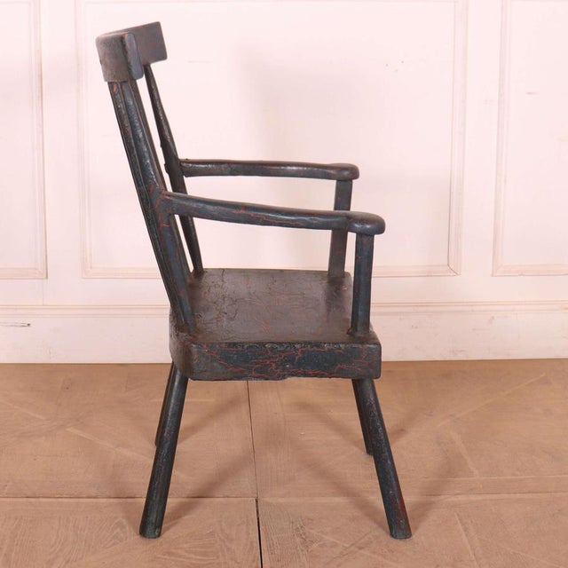 Irish Painted Primitive Chair For Sale - Image 8 of 12