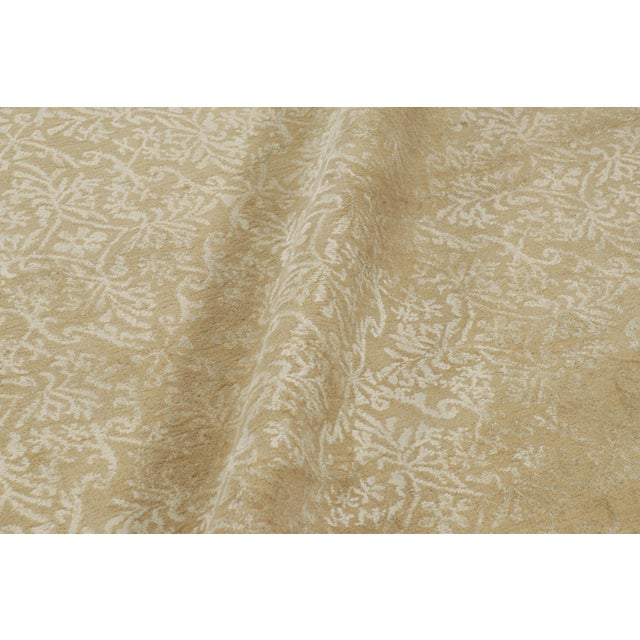 Textile Rug & Kilim’s Spanish Style Rug in Gold With Floral Patterns “Cordoba” For Sale - Image 7 of 8