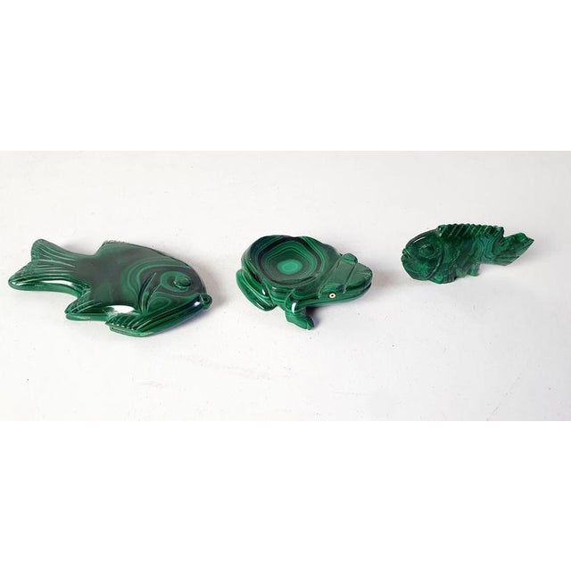 Mid-Century Modern Handmade Malachite Animal Sculptures, Congo, 1980s, Set of 17 For Sale - Image 6 of 11