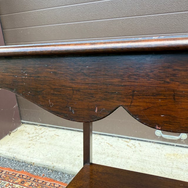 Vintage Saybolt Cleland English Traditional Mahogany Tiered Nightstand With Drawer For Sale - Image 15 of 18