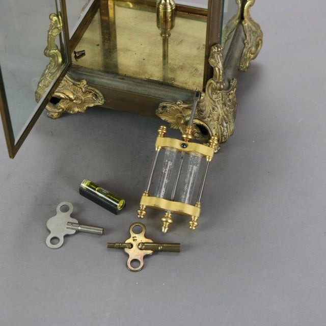 Antique Ansonia Brass, Bronze & Crystal Clock, Circa 1890 For Sale - Image 15 of 15