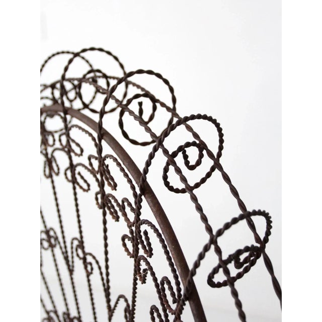 Vintage Wrought Iron Peacock Chair For Sale - Image 6 of 9