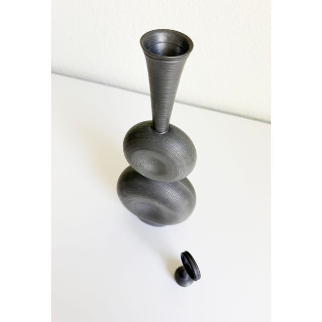 1950s Modernist Pewter Decanter by Gunnar Havstad, Norway For Sale In Sacramento - Image 6 of 11