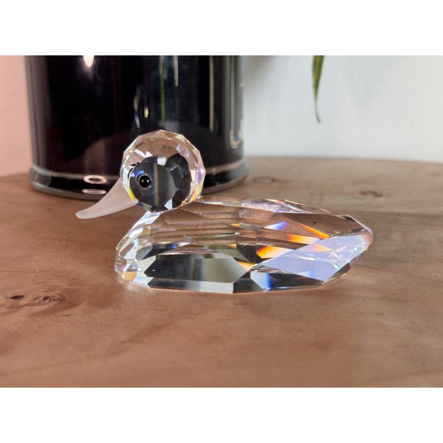 Late 20th Century Vintage Swarovski Crystal Mallard Duck Figurine For Sale - Image 5 of 6