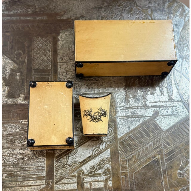 Italian Tole Desk Set For Sale - Image 10 of 11