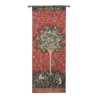 Medieval Tree Portiere Loom Woven Tapestry - 185x70cm (6'1"x2'4") - Requires Rod Size 2 For Sale