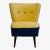This petite slipper chair in the style of James Mont has multiple uses and is suitable as a cheerful accent chair in any...