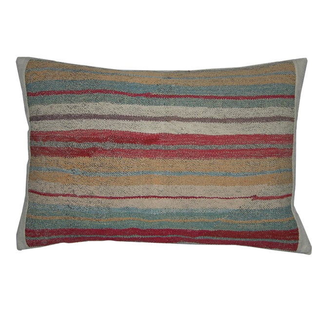 Circa 1920 Antique Kilim Pillow For Sale
