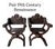 19th Century Renaissance Revival Carved Curule X-Frame Armchairs (Pair) For Sale