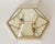 Hexagonal Gold-Plated Flush Mount or Wall Lamp with Faceted Glass, Italy, 1980s For Sale - Image 14 of 18