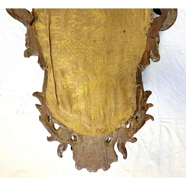 17th Century English Rococo Double Branch Candle Holder Wall Mirror For Sale - Image 17 of 18