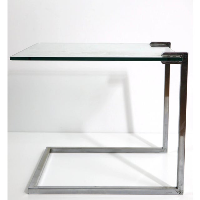 1970s Chrome and Glass Nesting Tables After Baughman For Sale - Image 5 of 13