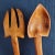 1960s Vintage Monkey Pod Wood Salad Servers - a Pair For Sale - Image 4 of 9