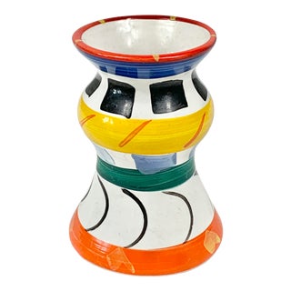 Vintage Small Colorful Candleholder For Sale