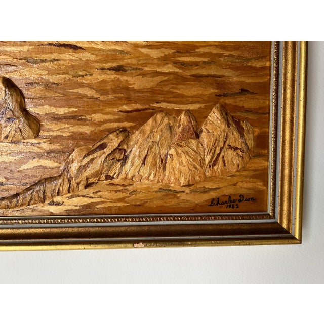 1980s 1980's Sharles Dion Mixed Media Landscape Painting, Framed For Sale - Image 5 of 13