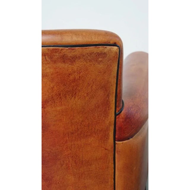 Reddish Brown Sheepskin Armchair For Sale - Image 14 of 16