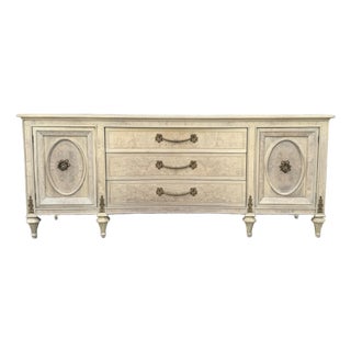 Vintage French Provincial Burlwood Dresser by Detroit Furniture For Sale