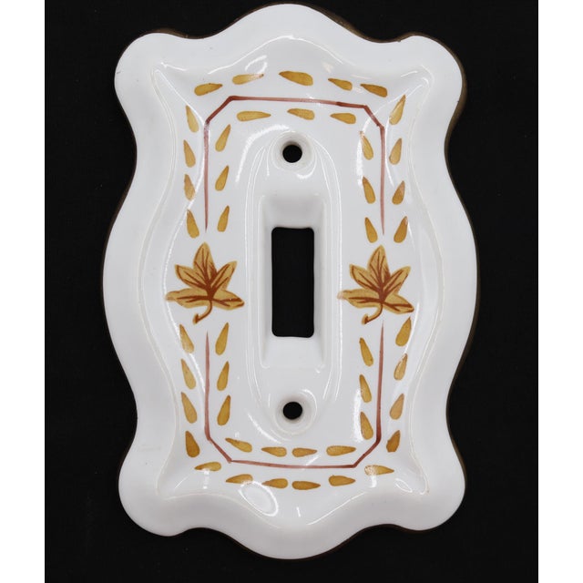 Mid 20th Century Vintage French Country Dummy Door Knob & Light Switch Plate Set For Sale - Image 5 of 8