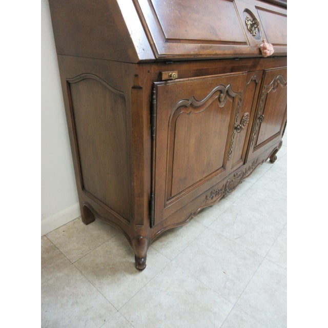 1980s 1980s Henredon Villandry French Country Secretary Desk Liquor Cabinet China Hutch For Sale - Image 5 of 12