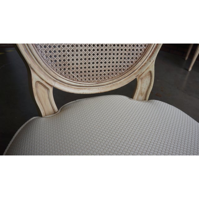 Late 20th Century Henredon French Regency Cane Back Dining Side Chairs For Sale - Image 5 of 9