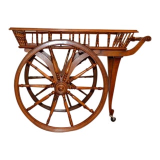 French Wooden Wine Cart For Sale