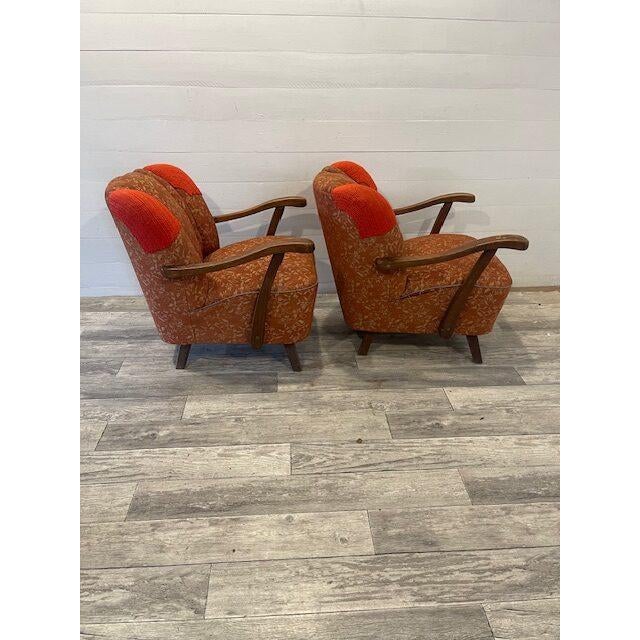 Art-Deco Set of Relax Chairs [ Mad man] in Original Colour and Upholstery , Halabala for Pravenec, 1920 Very rare in this...
