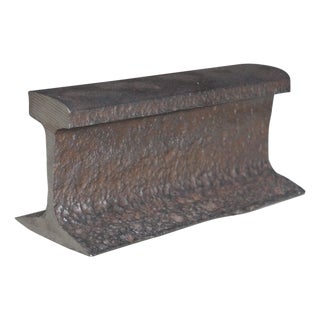 Heavy Steel Railroad Track Train Rail Blacksmith Hobbist Anvil Doorstop 12" For Sale